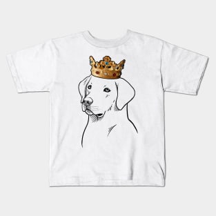 Labrador Retriever Dog King Queen Wearing Crown Kids T-Shirt